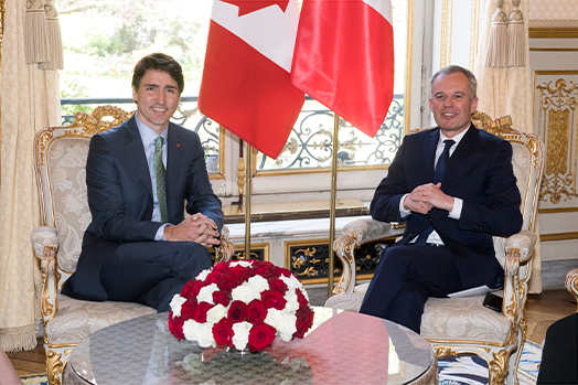 Accueil de Justin Trudeau, Premier ministre du Canada