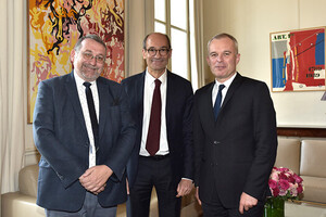 Entretien avec M. Éric Woerth et M. Joël Giraud, Président et Rapporteur général de la commission des Finances 